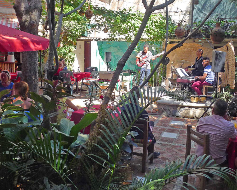Live music in the open air patio at the Octopus's Garden in La Cruz de Huanacaxtle